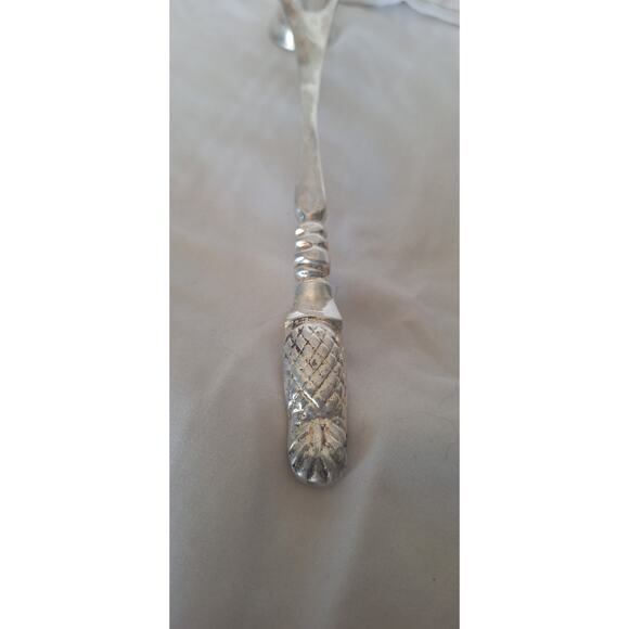 Vintage Silverplate Tilting Candle Snuffer 8.8" Pineapple Handle- As Found - Picture 4 of 7